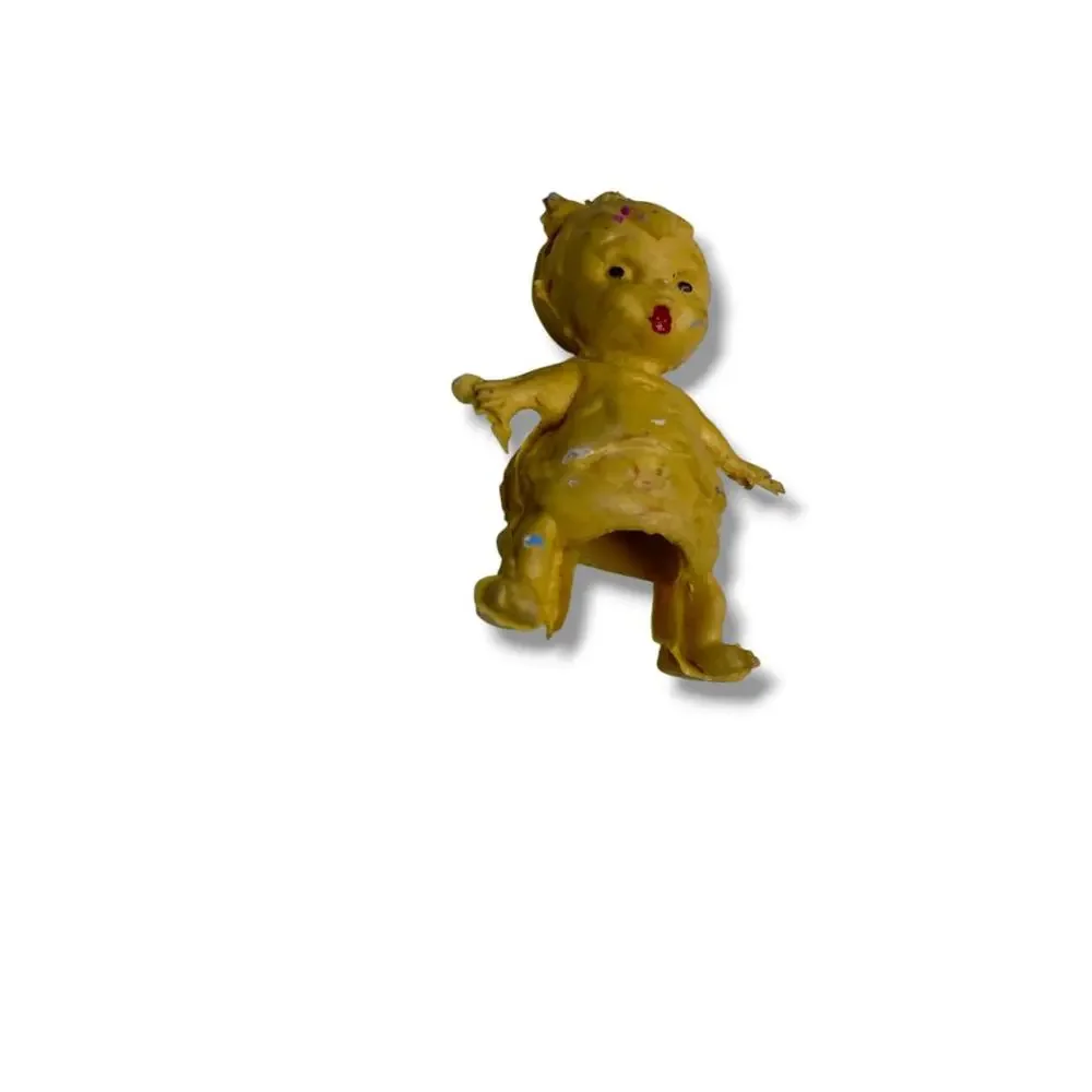 Vintage Creepy Baby Doll Girl Pencil Topper 1.2